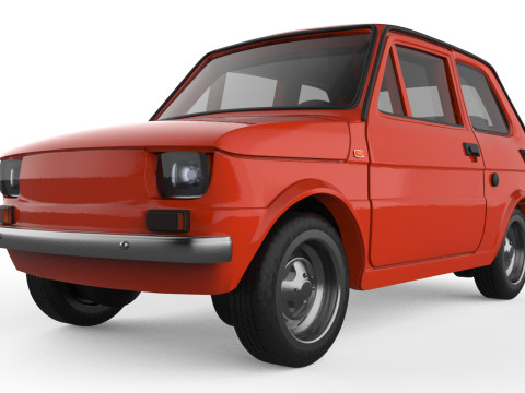 3D Printable Polskifiat 126p Maluch Model Classic Retro Car STL files 3D Принт Модель