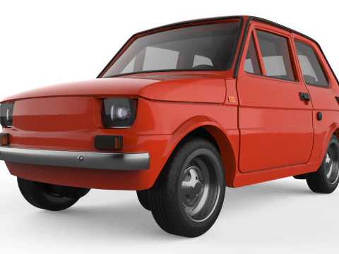 Pliki STL do druku 3D Polski Fiat 126p Maluch Model klasyczny samoch&oacute;d retro Model do druku 3D