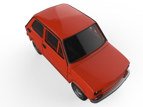 3D Printable Polskifiat 126p Maluch Model Classic Retro Car STL files 3D Принт Модель