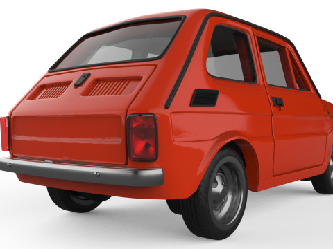 3D Printable Polskifiat 126p Maluch Model Classic Retro Car STL files 3D Принт Модель