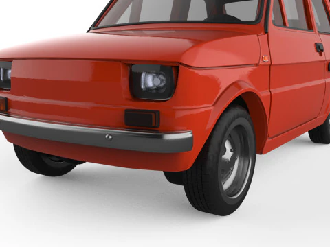 Pliki STL do druku 3D Polski Fiat 126p Maluch Model klasyczny samoch&oacute;d retro Model do druku 3D