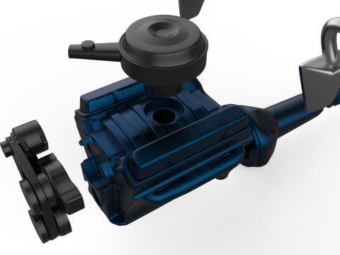 Free Engine and Mirror STL for Chevy G10 Van 3D Printable Model 3D-Druckmodell