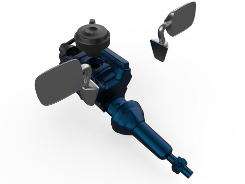 Free Engine and Mirror STL for Chevy G10 Van 3D Printable Model 3D-Druckmodell