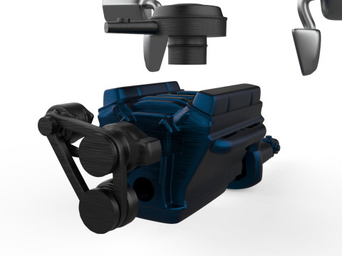 Free Engine and Mirror STL for Chevy G10 Van 3D Printable Model 3D-Druckmodell