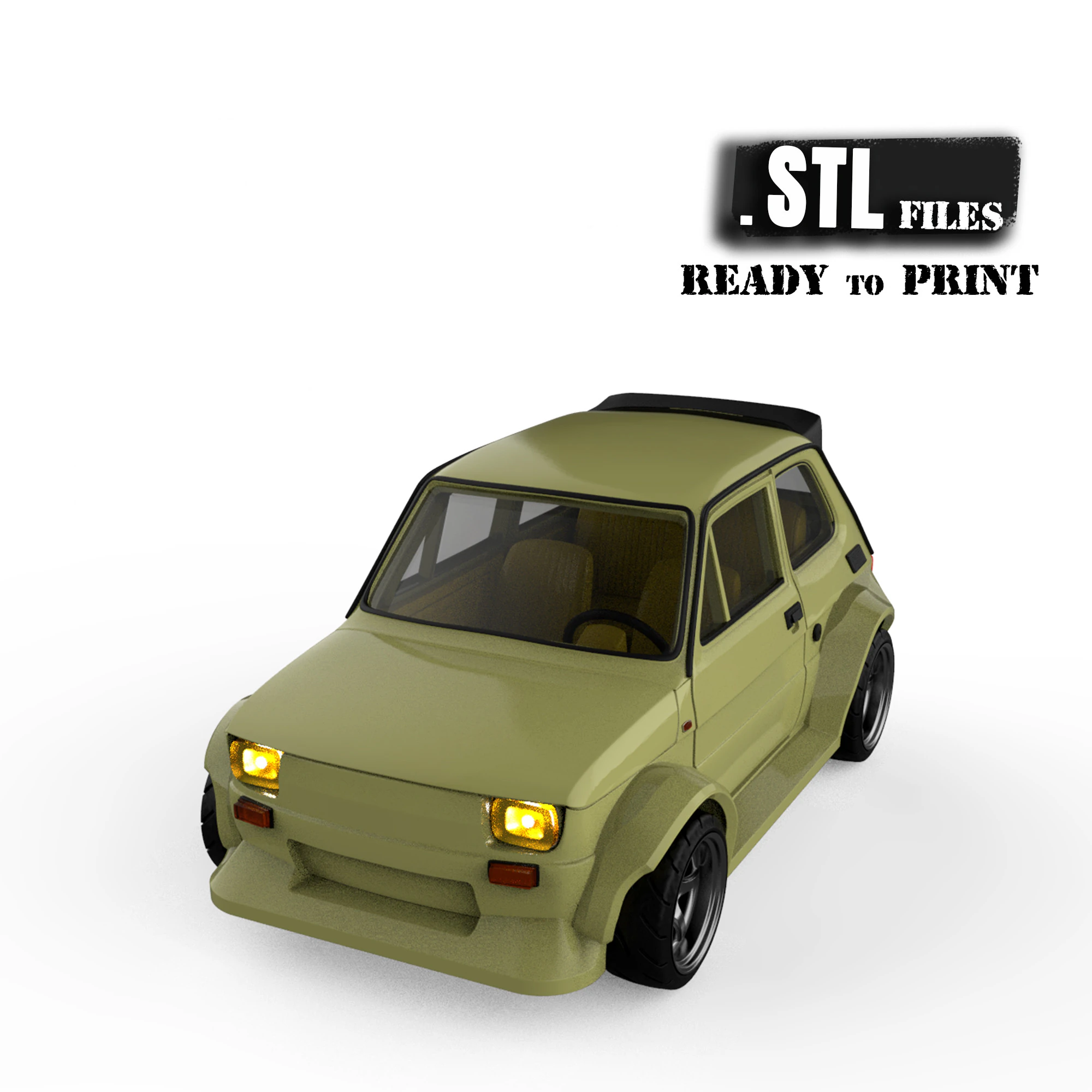 Wide Body Polski Maluch 126p 3D Printable Car Upgrade STL 3D Print Model .c4d .max .obj .3ds .fbx .stl .blend 