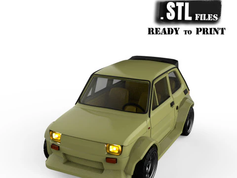 Wide Body Polski Maluch 126p 3D Peningkatan Mobil Cetak STL Model Cetak 3D
