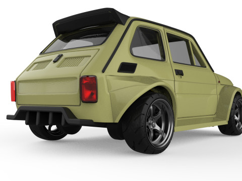 Wide Body Polski Maluch 126p 3D Printable Car Upgrade STL 3D Print Model