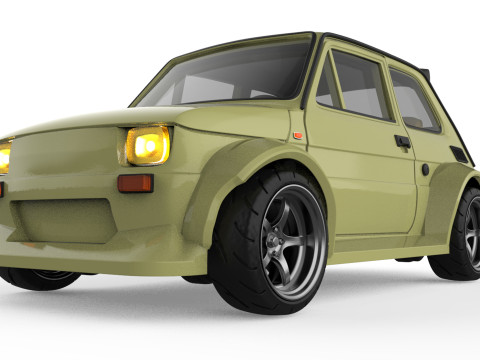 Wide Body Polski Maluch 126p 3D Printable Car Upgrade STL 3D Print Model