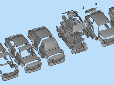 Wide Body Polski Maluch 126p 3D Printable Car Upgrade STL 3D Print Model