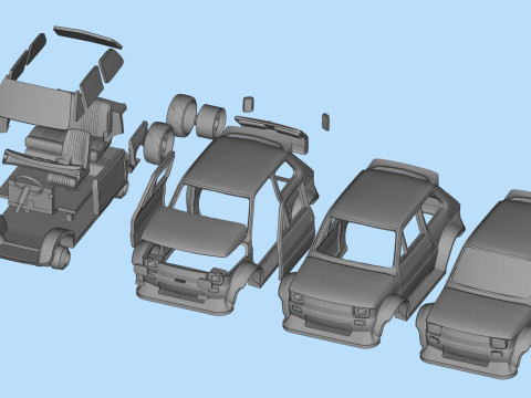 Wide Body Polski Maluch 126p 3D Printable Car Upgrade STL 3D Print Model