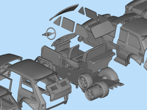 Wide Body Polski Maluch 126p 3D Printable Car Upgrade STL 3D Print Model