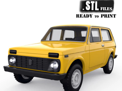 File Lada Niva 2121 STL untuk Pencetakan 3D Kompatibel 1-10 1-24 dll Model Cetak 3D