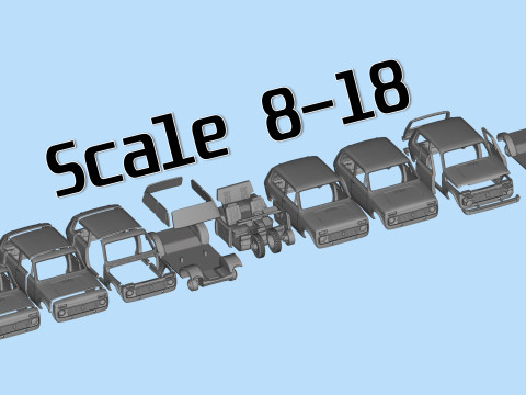 Lada Niva 2121 STL Files for 3D Printing Compatible 1-10 1-24 etc 3D-Druckmodell
