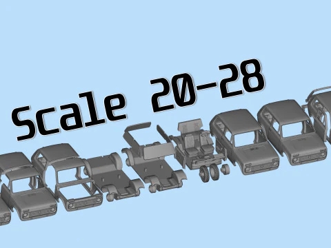 Lada Niva 2121 STL Files for 3D Printing Compatible 1-10 1-24 etc 3D Print Model