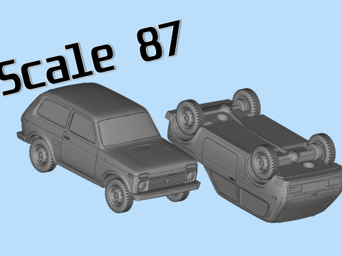Lada Niva 2121 STL Files for 3D Printing Compatible 1-10 1-24 etc 3D-Druckmodell