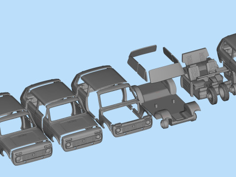 Lada Niva 2121 STL Files for 3D Printing Compatible 1-10 1-24 etc 3D-Druckmodell