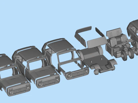 Lada Niva 2121 STL Files for 3D Printing Compatible 1-10 1-24 etc 3D Print Model