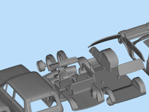 Lada Niva 2121 STL Files for 3D Printing Compatible 1-10 1-24 etc 3D-Druckmodell