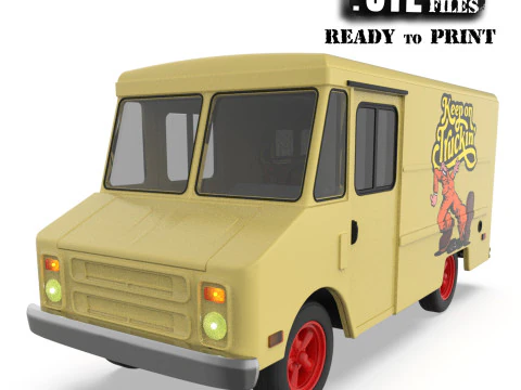 Вантажівка Chevy Step Van 70-х STL 3D Принт Модель