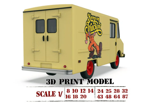 70s Chevy Step Van Truck STL 3D Print Model