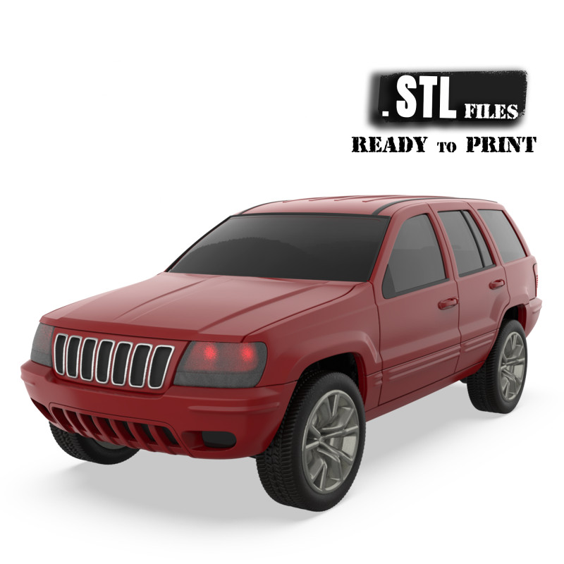 Grand Cherokee of 2000s Printable Car in separate parts Modelo de Impressão 3D .c4d .max .obj .3ds .fbx .stl .blend