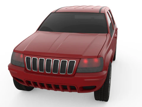 Grand Cherokee of 2000s Printable Car in separate parts 3D Print Model