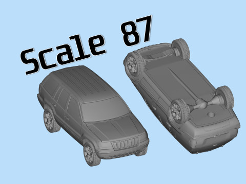 Grand Cherokee of 2000s Printable Car in separate parts Modelo de Impressão 3D
