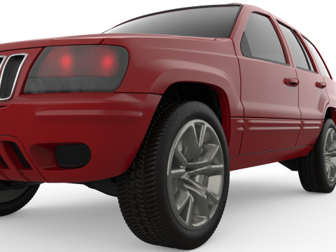 Grand Cherokee of 2000s Printable Car in separate parts Modelo de Impressão 3D