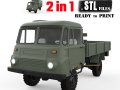 Vehicle STL Robur 2002 Printable Truck in separate parts Modelo de Impressão 3D
