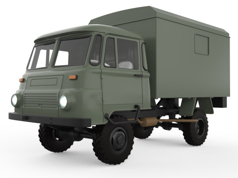 Vehicle STL Robur 2002 Printable Truck in separate parts 3D 打印模型