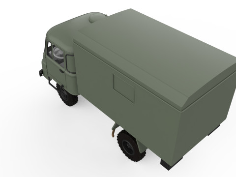Vehicle STL Robur 2002 Printable Truck in separate parts 3D 打印模型