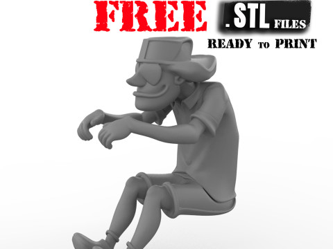 The Rebel for RC and diecast Driver Figure free STL cartoon style Modelo de Impressão 3D