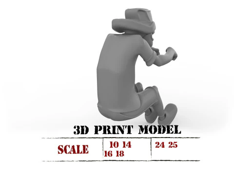 Rebel dla RC i odlewana postać kierowcy, bezpłatna w stylu kresk&oacute;wki STL Model do druku 3D