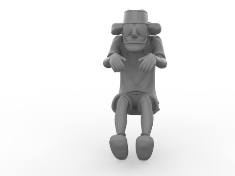 The Rebel for RC and diecast Driver Figure free STL cartoon style Model do druku 3D