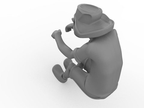 The Rebel for RC and diecast Driver Figure free STL cartoon style Model do druku 3D
