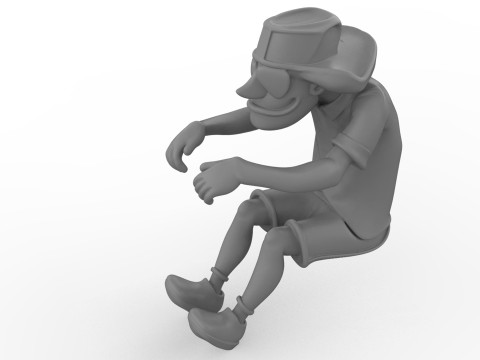 The Rebel for RC and diecast Driver Figure free STL cartoon style Model do druku 3D