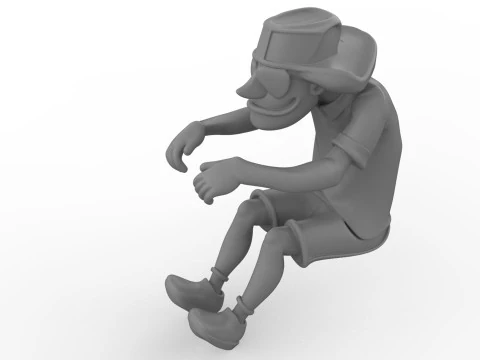 Rebel dla RC i odlewana postać kierowcy, bezpłatna w stylu kresk&oacute;wki STL Model do druku 3D