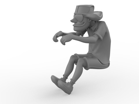 The Rebel for RC and diecast Driver Figure free STL cartoon style Model do druku 3D
