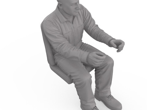 FREE STL The Bruiser - Driver Figure Bald Bold 3D Print 3D Принт Модель