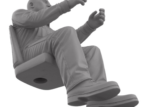 FREE STL The Bruiser - Driver Figure Bald Bold 3D Print 3D Принт Модель