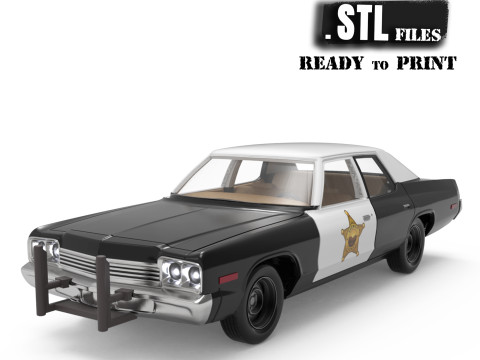 Print Ready Bluesmobile Gen3 Dodge Monaco Police Spec 3D Baskı Modeli