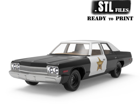 Print Ready Bluesmobile Gen3 Dodge Monaco Police Spec 3D 打印模型