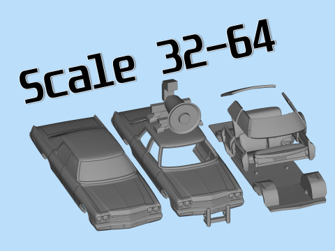 Print Ready Bluesmobile Gen3 Dodge Monaco Police Spec 3D 打印模型