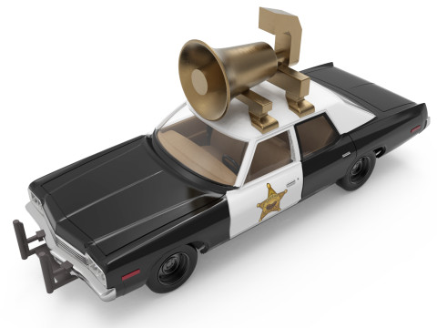 Print Ready Bluesmobile Gen3 Dodge Monaco Police Spec 3D 打印模型