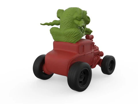 Classic Ratfnk Inspired Hot Rod Model for 3D printing 3D Print Model