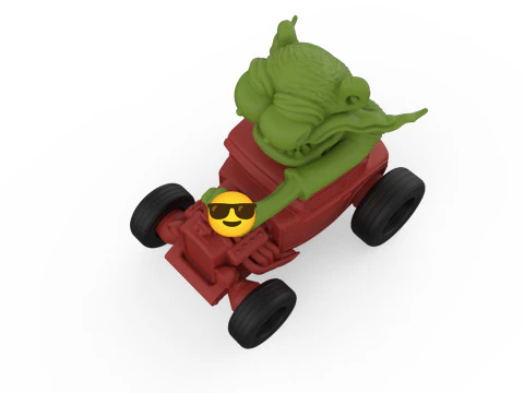 Classic Ratfnk Inspired Hot Rod Model for 3D printing 3D Print Model