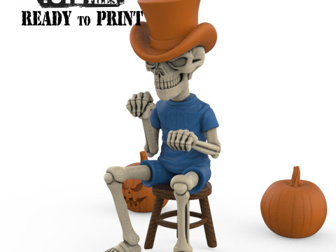 Driver Skeleton Halloween Model STL Spooky Stylish 3D Print 3D प्रिंट मॉडल