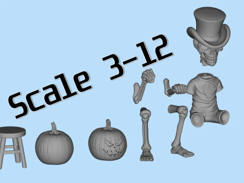 Scheletro del conducente Halloween modello STL spettrale elegante stampa 3D Modello di stampa 3D