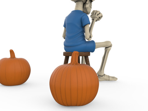 Driver Skeleton Halloween Model STL Spooky Stylish 3D Print Modèles 3D en vedette