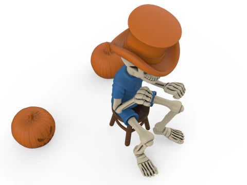 Scheletro del conducente Halloween modello STL spettrale elegante stampa 3D Modello di stampa 3D